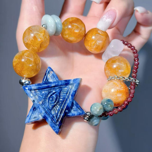 032 Sodalite Hematoid Q Jadeite bracelet lucky charm bracelet 2025 high quality energy fashion magnetic feng shui bracelet