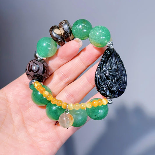 031 Strawberry Quartz Obsidian Tiger's Eye Bracelet 2025 High Quality Energy Fashion Jewelry Feng Shui Magnetic Beads Bracelet Gift