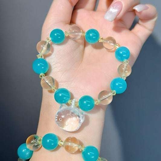 050 Clear Quartz Amazonyte Citrine  bracelet fashion jewelry magnetic feng shui beads bracelet gift